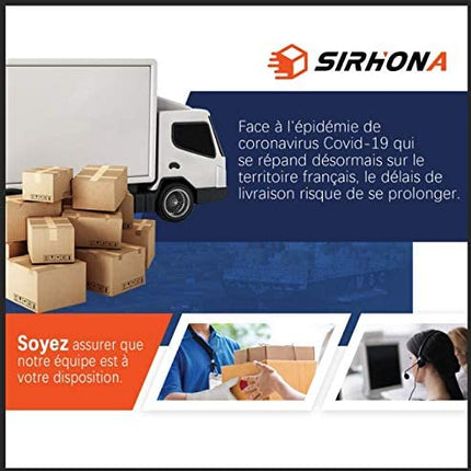 SIRHONA Miroir de Salle de Bains avec éclairage LED Miroir Cosmétiques Mural Lumière Illumination avec Commande par Effleurement - SIRHONA