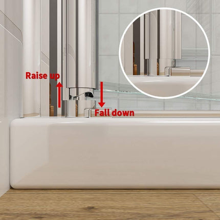 SIRHONA Porte de douche pivotante paroi de douche extensible cabine de douche 80 x 185 cm porte de douche battante - SIRHONA