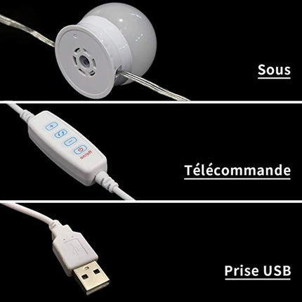 SIRHONA Coiffeuse Femme avec Miroir et Tabouret 108x40x140cm avec Tiroir Grand et 4 Étagères Blanc Table de Maquillage en Bois - SIRHONA