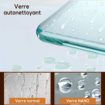 SIRHONA cabines et portes de douche 100x190cm paroi de douche avec barre de stabilisation porte de douche verre - SIRHONA