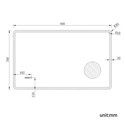 SIRHONA Miroir de salle de bains LED Miroir salle de bain avec prise de courant Anti-buée avec éclairage Miroir grossissant 3X Blanc froid 90x70cm - SIRHONA