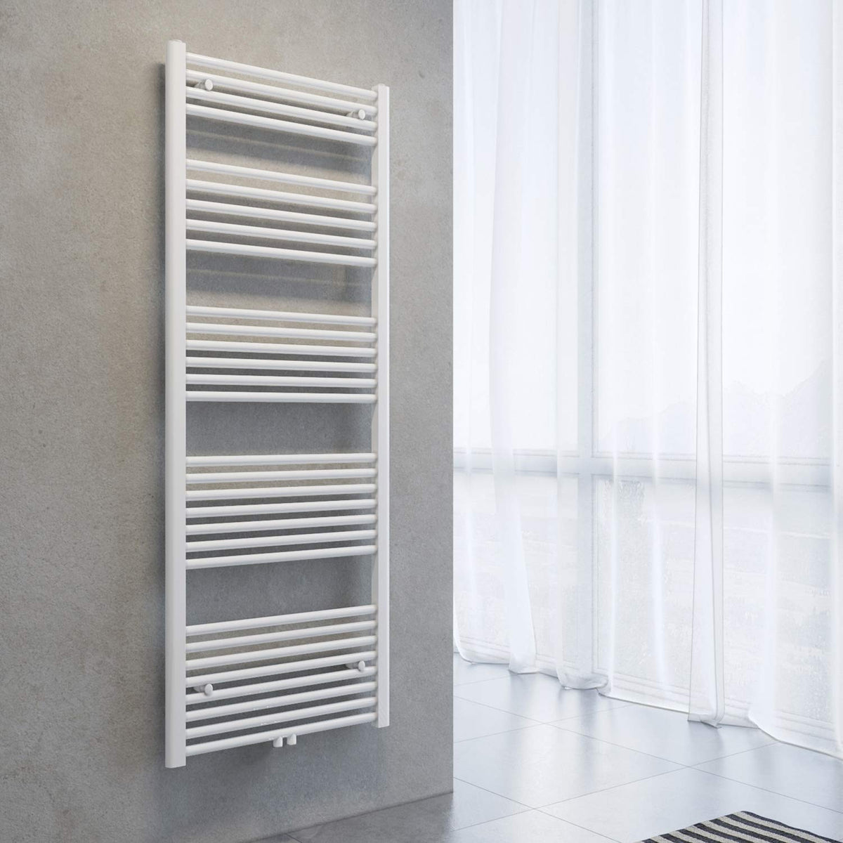 SIRHONA Sèche-serviettes eau chaude 60 x 160 cm les radiateurs centrale 943 W radiateur sèche-serviettes blanc towels and shelves chauffe-serviettes - SIRHONA