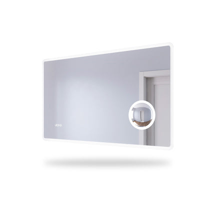 Miroir de salle de bains 1000 x 600 x 40mm - Miroirs cosmétiques muraux - Miroir avec led illumination - Miroir grossissant 3X - Blanc froid - Avec prise rasoir - Anti-poussière et antibuée, SIRHONA - SIRHONA